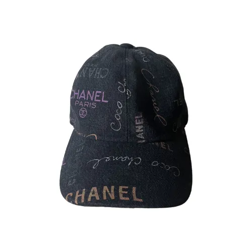 CHANEL Хлопок Бейсболка Черная Унисекс