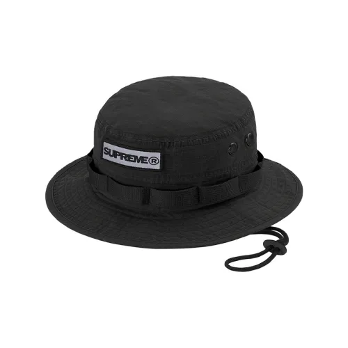 Supreme 100% хлопок Bucket Hats Unisex Черный Небесно-голубой Оранжево-красный Белый Армейский зеленый Красный Фиолетовый