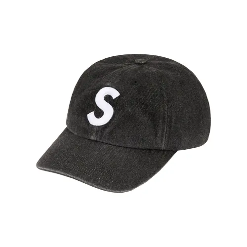 Supreme Хлопковая Смешанная Деним Кепки Унисекс Черный Желтый Красный Зеленый Морской Синий Фиолетовый