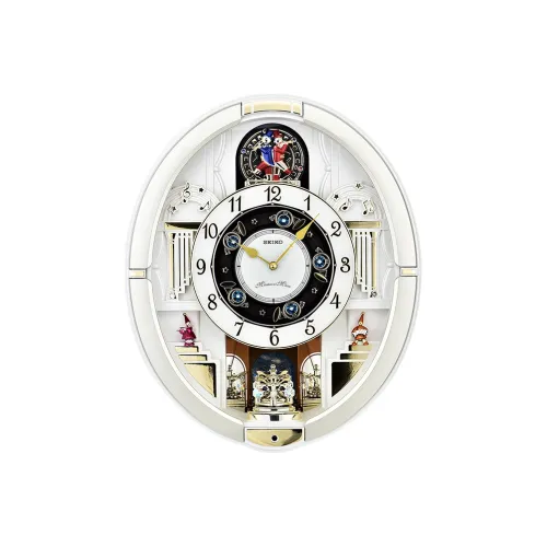 SEIKO Кварцевый механизм пластиковый корпус стенные часы унисекс золото модель QXM290S