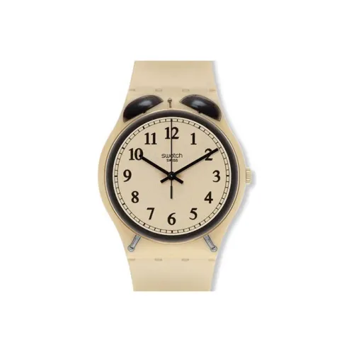 Swatch Quartz Механизм Пластик Стена Часы Унисекс Кофе Циферблат