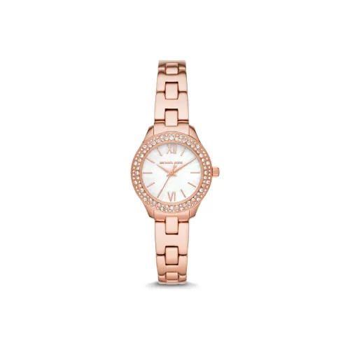 MICHAEL KORS Liliane Collection Women's Watch Кварцевый механизм ремешок из нержавеющей стали 28 мм белый циферблат