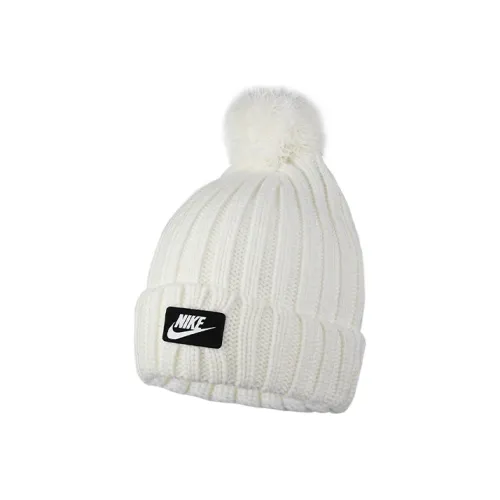 NIKE Акриловая шапка-бини белая унисекс