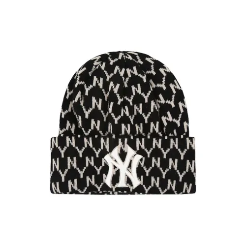 Mlb Base Logo Хлопок Шапки-бини Унисекс Черный хаки