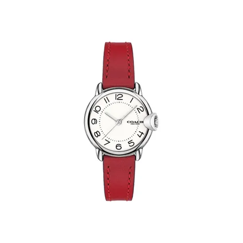 COACH Arden Collection Women's Watch Кварцевый механизм Кожаный ремешок Белый циферблат 14503618