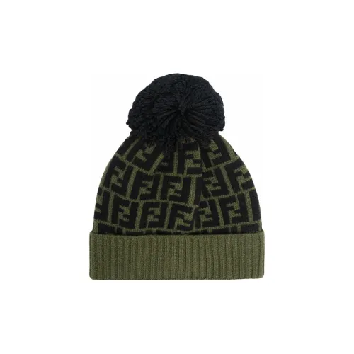 Fendi Смесовая шерсть Шапки-бини Зеленый Мужской