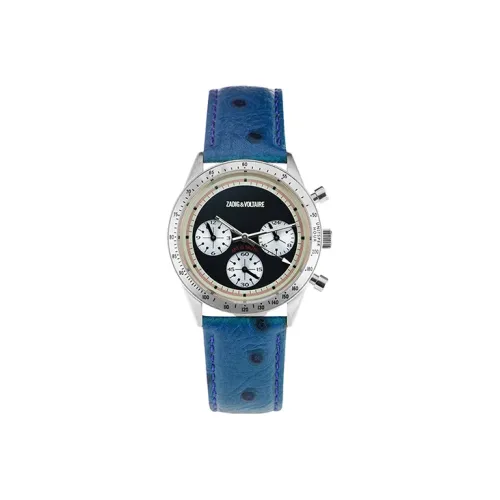 Zadig Voltaire Master Collection Мужские часы Кварцевый механизм Естественная кожа Ремешок 36 мм Черный циферблат