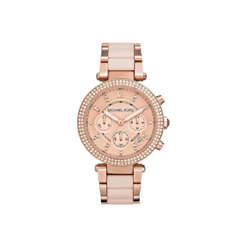 MICHAEL KORS Women's Watch Кварцевый механизм ремешок из нержавеющей стали розовое золото циферблат часы