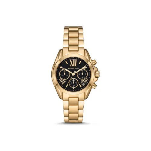 MICHAEL KORS Bradshaw Коллекция Наручные часы Кварцевый механизм Ремешок из нержавеющей стали 36 мм Черный циферблат Женские часы