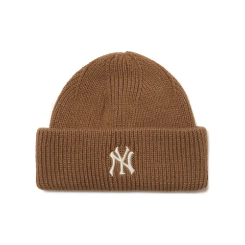 Mlb Base Logo Хлопок Шапки-бини Унисекс Коричневый