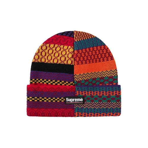 Supreme Акриловые Шапки-бини Унисекс Черный Серый Многоцветный