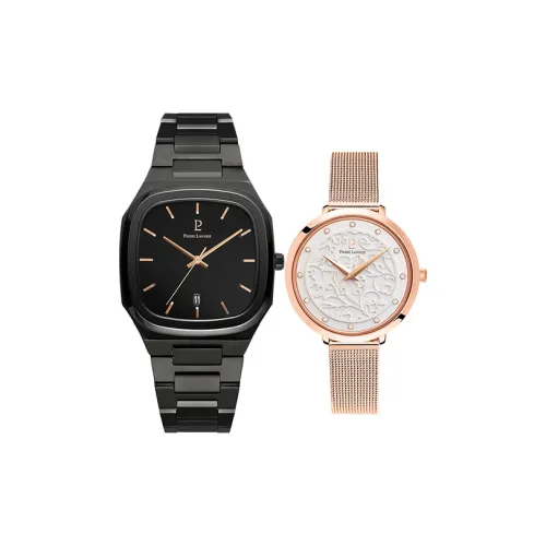 PierreLannier Eolia Collection Наручные часы Кварцевый механизм Ремешок из нержавеющей стали 40 мм Черный циферблат Унисекс 039L908 263H439