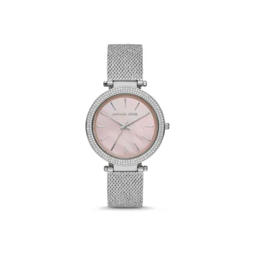 MICHAEL KORS DARCI Наручные часы Кварцевый механизм Ремешок из нержавеющей стали Розовый циферблат Женские часы