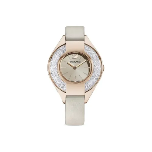 Swarovski Collection Наручные часы Кварцевый механизм Кожаный ремешок Серый циферблат Женские часы 5547976