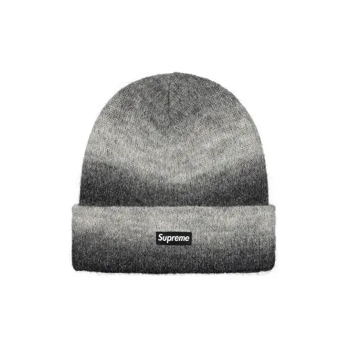 Supreme Mohair Blend Beanies Unisex Gradient Gray Supreme Мохер Смесь Шапки-бини Унисекс Градиент Серый