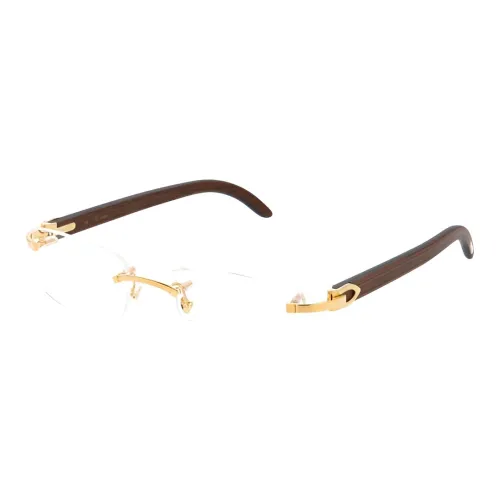 Cartier Пластина And Металл Квадрат Оправы для очков Унисекс