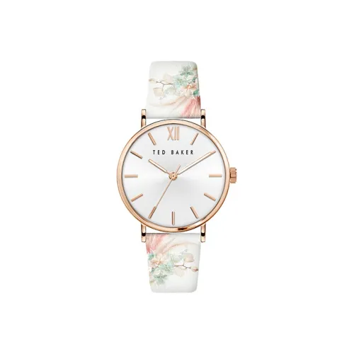 TED Baker TED Baker Коллекция Наручные часы Кварцевый механизм Кожаный ремешок 37 мм Белый циферблат Женские часы BKPPHS127