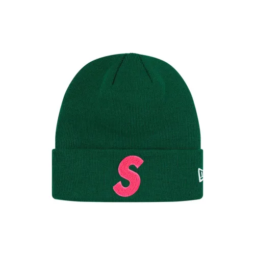 Supreme x New Era Beanies Унисекс Зеленый