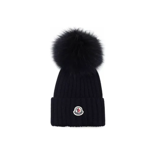Moncler Ультра-теплые шапки из шерсти Черные Женские