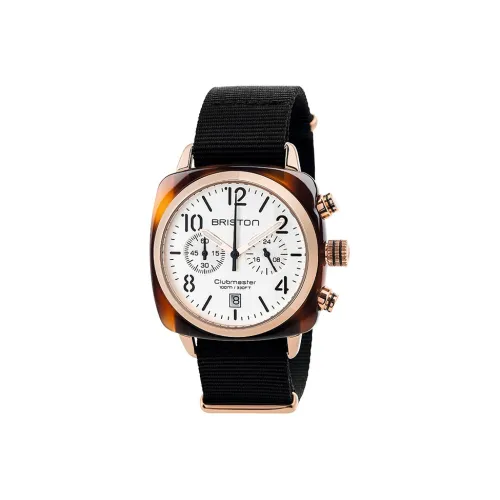 BRISTON Classic Collection Мужские часы Кварцевый механизм Нейлоновый ремешок Белый циферблат