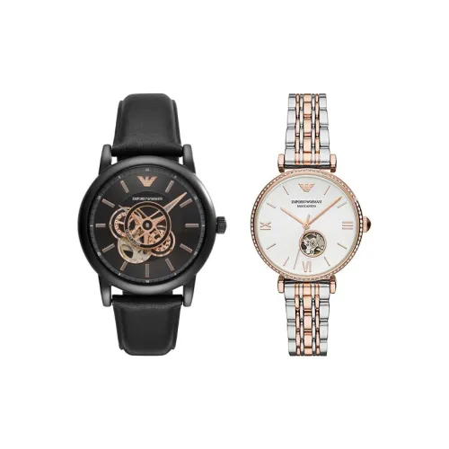 EMPORIO ARMANI Автоматический Механический Движение Унисекс Часы 43mm*12mm Черные
