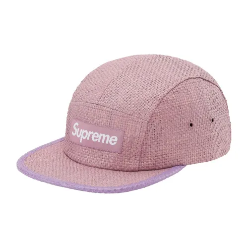 Supreme Рафия Кепки Унисекс Кирпичный Красный Светло-фиолетовый Черный Пшеничный