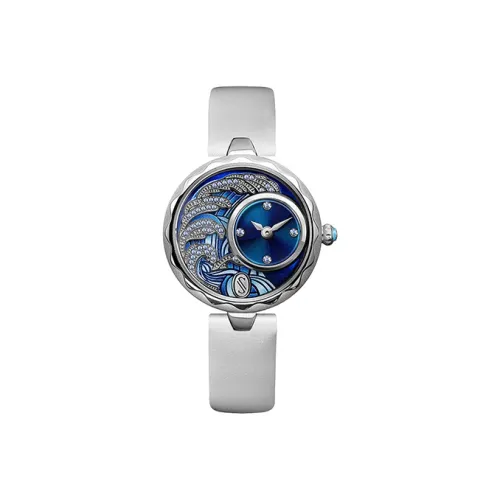 SNIICA Кварцевый Movement Женские Ansonia Часы 32 мм Синие