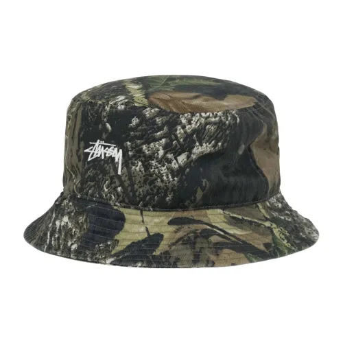 Stussy Cotton Bucket Hats Зеленый Унисекс