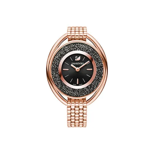 Swarovski CRYSTALLINE Women's Watch Кварцевый механизм Ремешок из нержавеющей стали Черный циферблат