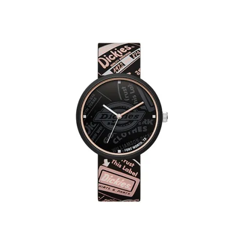 Dickies Мужские часы Кварцевый механизм Силиконовый ремешок Черный циферблат 210U60LYXCL 335P1 18