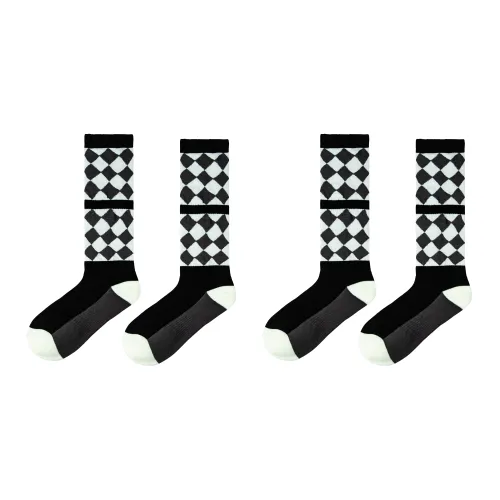 TOOCI Черно-белая панда Аргайл Женские Колено высокие Носки