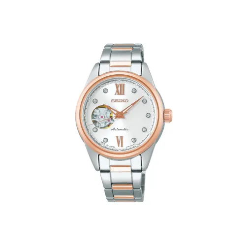 SEIKO Механический Movement Женские Часы Серебряные