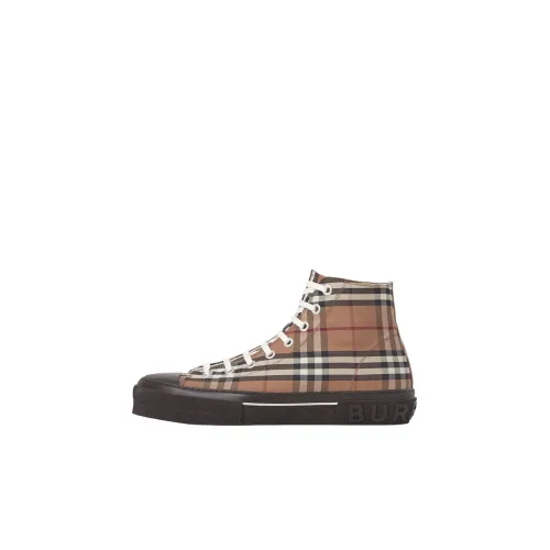Burberry Винтаж Высокие Топы Стильные Скейтбординги Мужские Коричневые