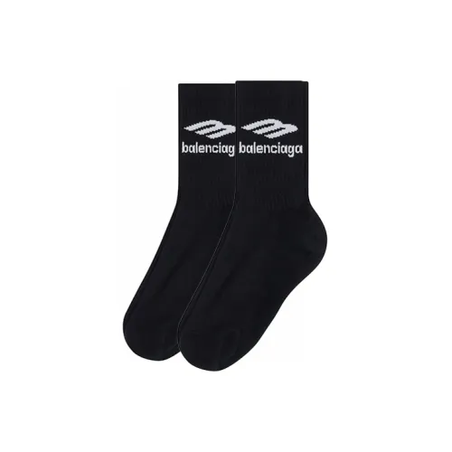 Balenciaga SS22 Носки Crew Женские 1 Пачка Черные