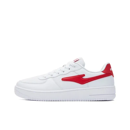 Erke Slip-Resistant Низкие Кроссовки для Скейтбординга Женские True White University Red