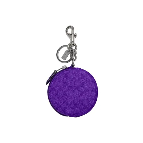 COACH Classic Monogram Холщовая сумка с украшением аксессуар унисекс фиолетовый