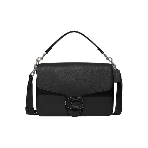 COACH Tabby Коровья кожа с кожаными вставками курьерская сумка сумка сумка через плечо сумка через плечо большая женская черная