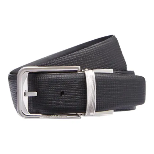 Ermenegildo Zegna Ремни из коровьей кожи, черные, мужские