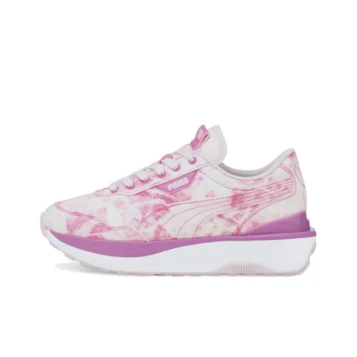 PUMA Cruise Rider Tie Dye Low Топ Повседневная обувь Женская Розовая