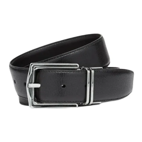 Zegna Телячья кожа Кожаные ремни Мужской Черный Ширина 3,5 см