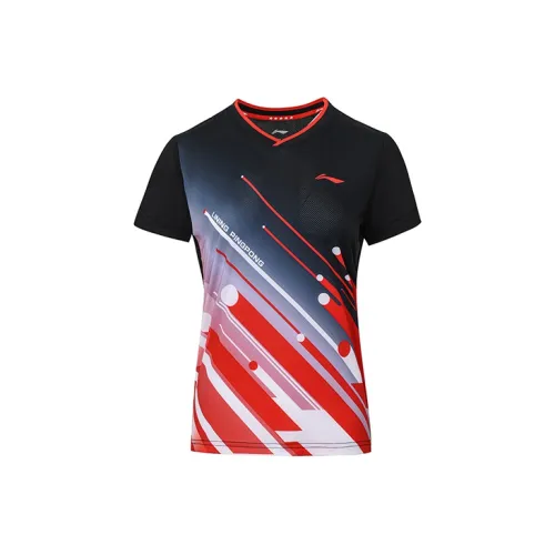 LINING Table Tennis Series Женская одежда для настольного тенниса, черная