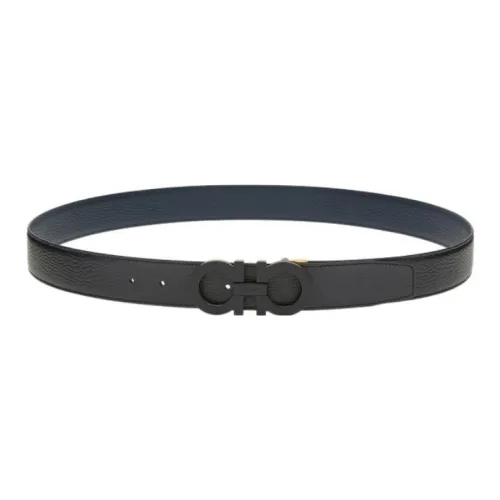 Ferragamo Gancini Кожаные ремни Мужской Черный