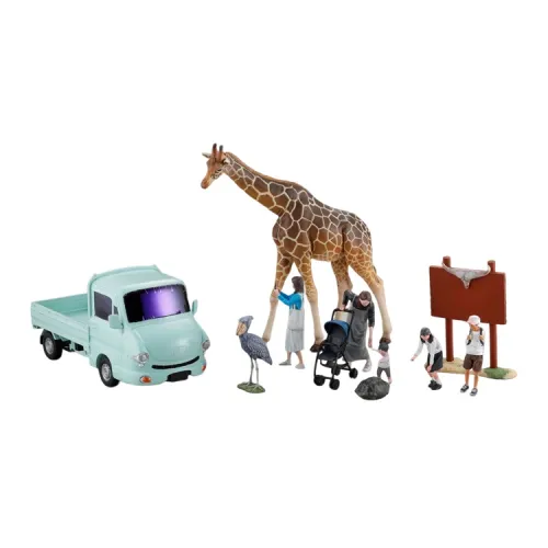 Ocean Church ARTPLA 1 35 Зоопарк Посетитель и Жираф Набор 1 35 Счастливый Рисунок Целая коробка 5 шт