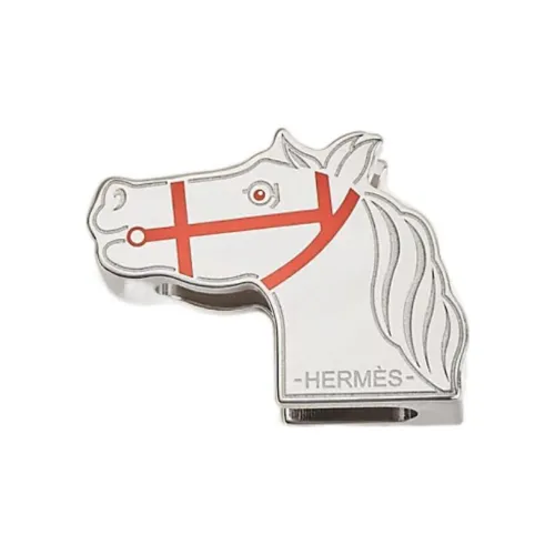 Hermes Красный Лак Латунный Саржа Аксессуары Женские