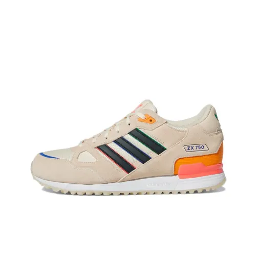 Adidas Originals ZX 750 Slip Устойчивый к истиранию Низкий Топ Повседневные Беговые кроссовки Унисекс Темно-бежевый