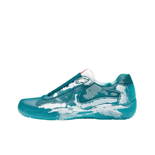 Cass x PRADA Низкий топ Повседневная обувь Унисекс Морской зеленый