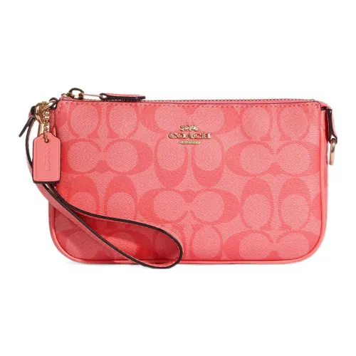 COACH Nolita Холст и кожа Маленькая сумка Сумка через плечо Сумка на запястье Клатч Маленький Женский Макарон Розовый
