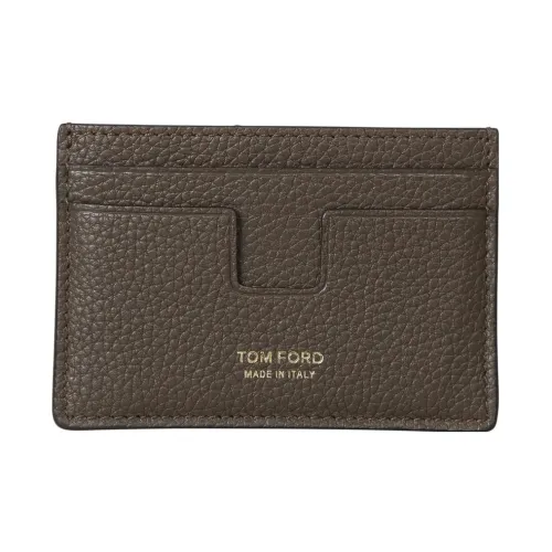 TF с рельефом телячья кожа держатель для карт мужской цвет тауповый