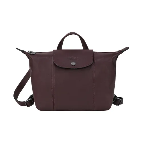 LONGCHAMP Le Pliage Cuir Овчина Сумка Рюкзак Маленький Женский Темно-Красный