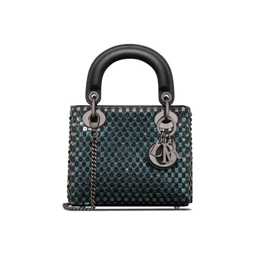 DIOR Lady Dior Коровья кожа Сумка Lady Dior Сумка Сумка через плечо Сумка через плечо Мини Женская Небесно-голубая